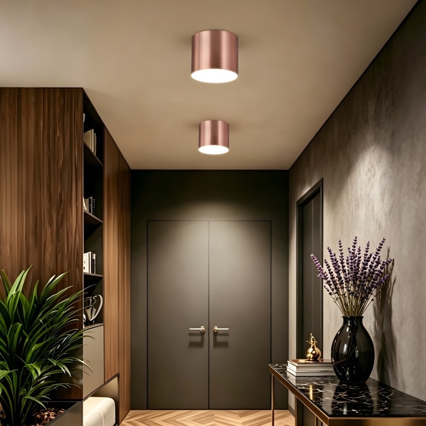 Immax NEO 07320L - Luminaire de plafond LED dimmable RONDATE LED/32W/230V Ø 16,5 cm Wi‑Fi Tuya, finition or rose
