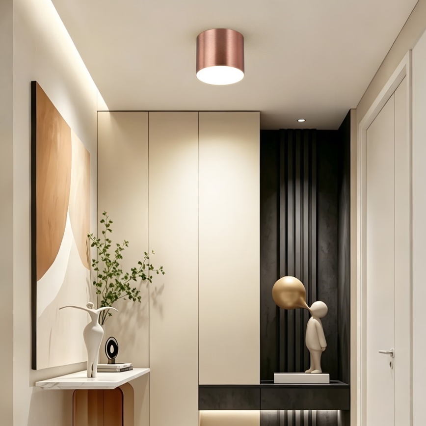 Immax NEO 07320L - Luminaire de plafond LED dimmable RONDATE LED/32W/230V Ø 16,5 cm Wi‑Fi Tuya, finition or rose