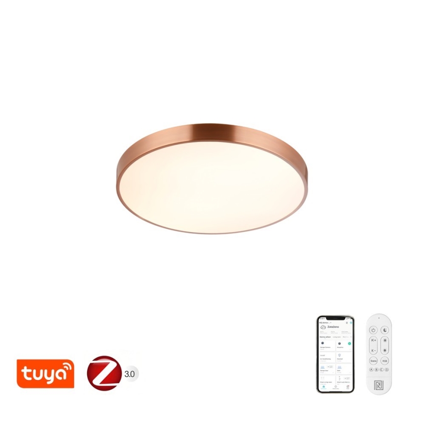 Immax NEO 07321L - Plafonnier LED dimmable NEO LITE SEMPLICI LED/36W/230V Ø 40 cm cuivré + télécommande