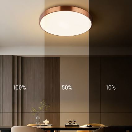 Immax NEO 07321L - Plafonnier LED dimmable NEO LITE SEMPLICI LED/36W/230V Ø 40 cm cuivré + télécommande