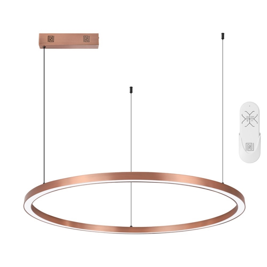 Immax NEO 07327L - FINO LED dimbare hanglamp aan kabel LED/55W/230V, 80 cm, roségoud, Tuya + afstandsbediening