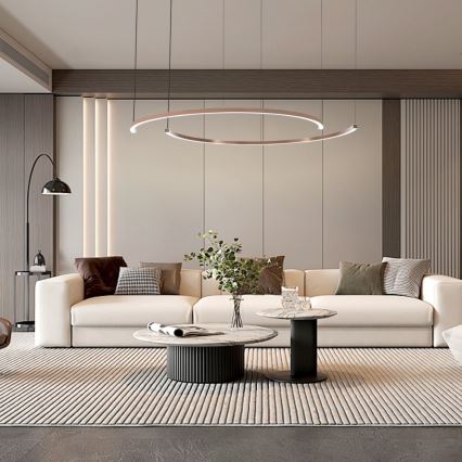 Immax NEO 07328L - Suspension LED dimmable sur câble FINO LED/72W/230V 120 cm or rose Tuya + télécommande