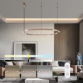 Immax NEO 07328L - Suspension LED dimmable sur câble FINO LED/72W/230V 120 cm or rose Tuya + télécommande
