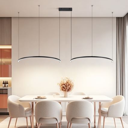 Immax NEO 07329L - Suspension LED dimmable sur câble FINO LED/72W/230V 120 cm Tuya noir + télécommande