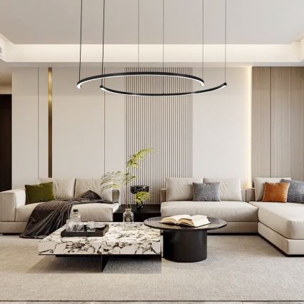 Immax NEO 07329L - Suspension LED dimmable sur câble FINO LED/72W/230V 120 cm Tuya noir + télécommande