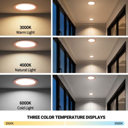 Immax NEO 07331L - Luminaire encastré dimmable DOWN LED/36W/230V, Wi‑Fi Tuya, Ø 23 cm, or rose