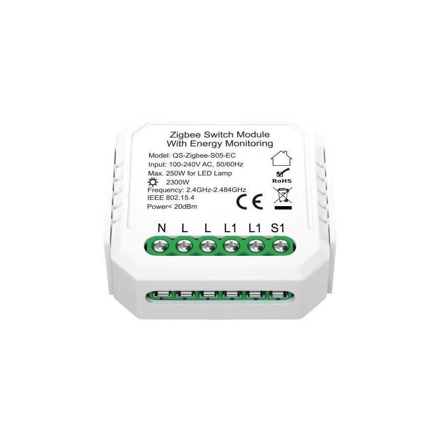 Immax NEO 07521L - Contrôleur connecté avec mesure de la consommation V6 1 bouton Tuya