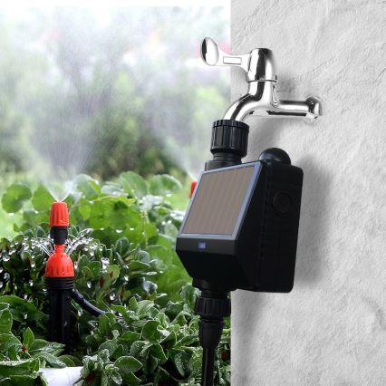 Immax NEO 07524L - Valve d'irrigation avec panneau solaire 2xAA IP65 Tuya