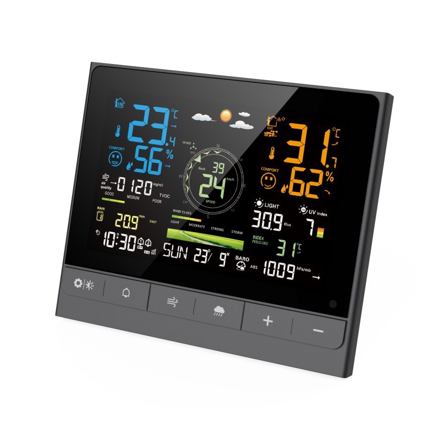 Immax NEO 07528L - Station météo professionnelle 7-en-1 NEO LITE SMART 5V/2xAAA + 3xAA