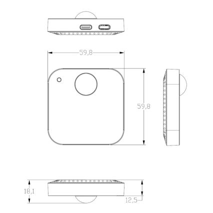 Immax NEO 07530L - Slimme PIR, aanwezigheids- en lichtsensor USB/5V