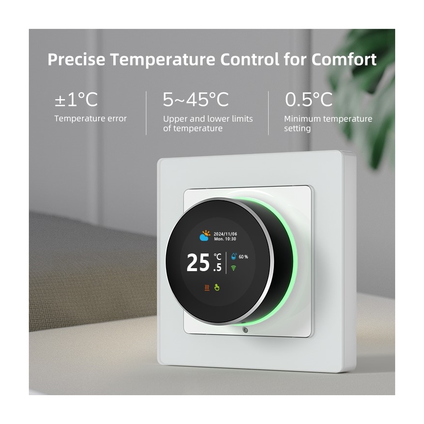 Immax NEO 07535L - Thermostaat voor elektrische vloerverwarming SMART 230V/16A Wi-Fi Tuya