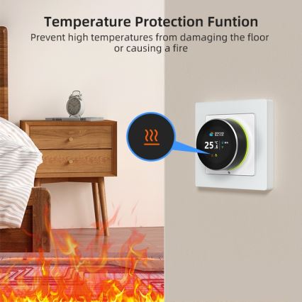 Immax NEO 07535L - Thermostaat voor elektrische vloerverwarming SMART 230V/16A Wi-Fi Tuya