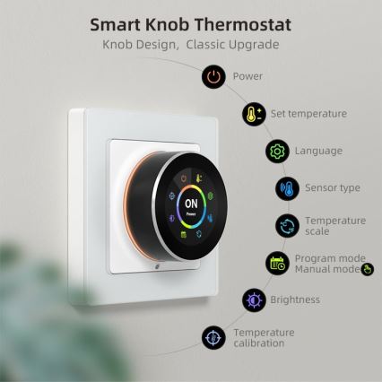 Immax NEO 07535L - Thermostaat voor elektrische vloerverwarming SMART 230V/16A Wi-Fi Tuya