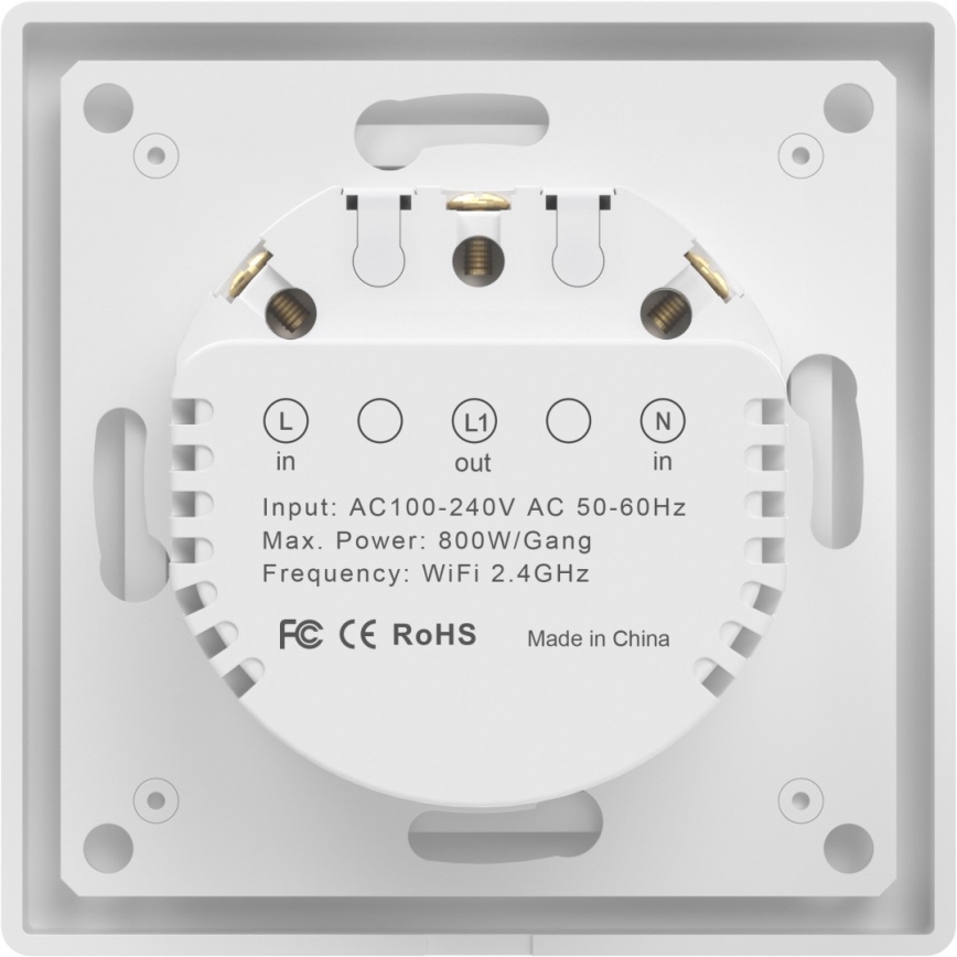 Immax NEO 07538L - Interrupteur SMART 1 bouton 230 V Wi‑Fi Tuya