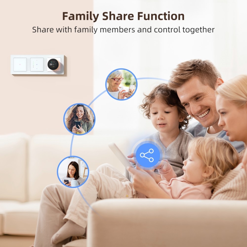 Immax NEO 07538L - Slimme 1-knops schakelaar 230V Wi-Fi Tuya