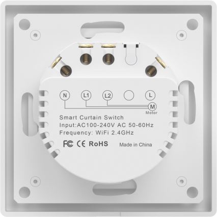 Immax NEO 07540L - Interrupteur intelligent pour commande des stores et volets roulants 230 V, compatible Wi‑Fi Tuya