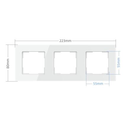 Immax NEO 07542L - Afdekraam voor schakelaars, stopcontacten en thermostaten 3Z