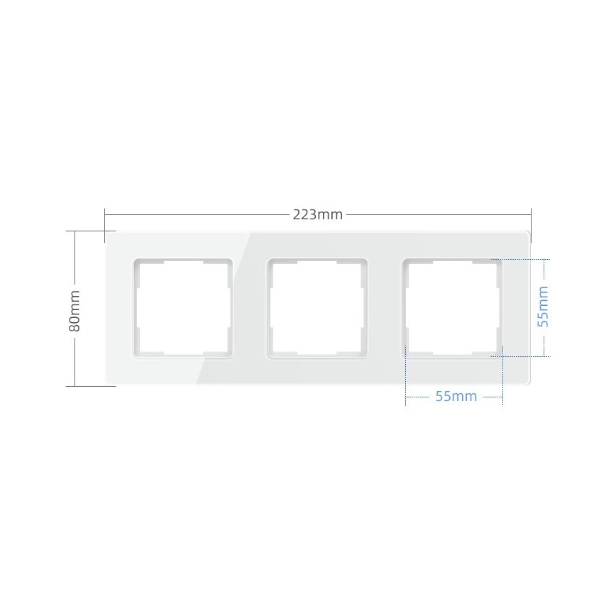 Immax NEO 07542L - Afdekraam voor schakelaars, stopcontacten en thermostaten 3Z