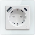 Immax NEO 07552L - Slimme wandcontactdoos F 16A/230V + 1xUSB-A+1xUSB C PD 20W