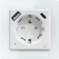 Immax NEO 07553L - Slimme stekker Type E 16A/230V + 1x USB-A + 1x USB-C (PD 20W)