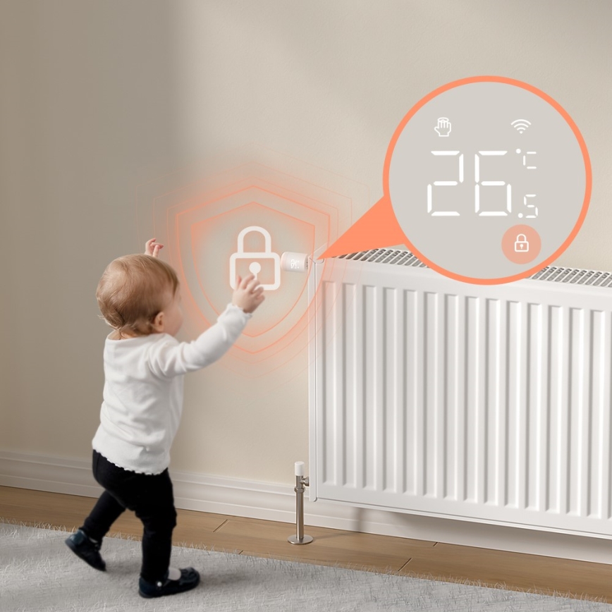 Immax NEO 07554L - Tête thermostatique (alimentée par 3 piles AA)