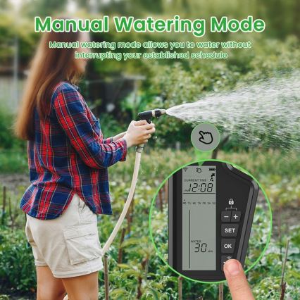 Immax NEO 07556L - Beregeningsventiel 4xAA IP65 Wi‑Fi Tuya