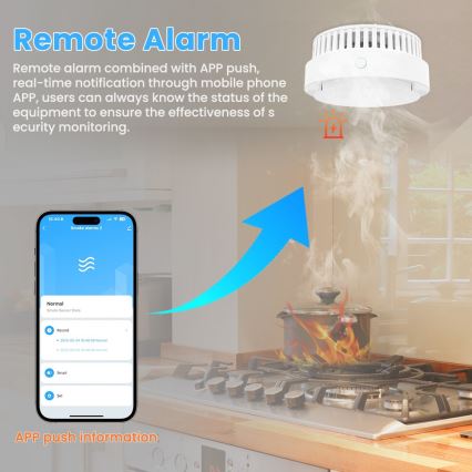 Immax NEO 07558L - Détecteur de fumée 1xCR123A Tuya