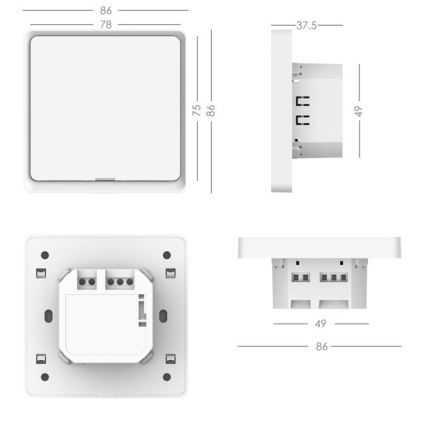 Immax NEO 07569L - Interrupteur 1 bouton SMART 230V Wi-Fi Tuya