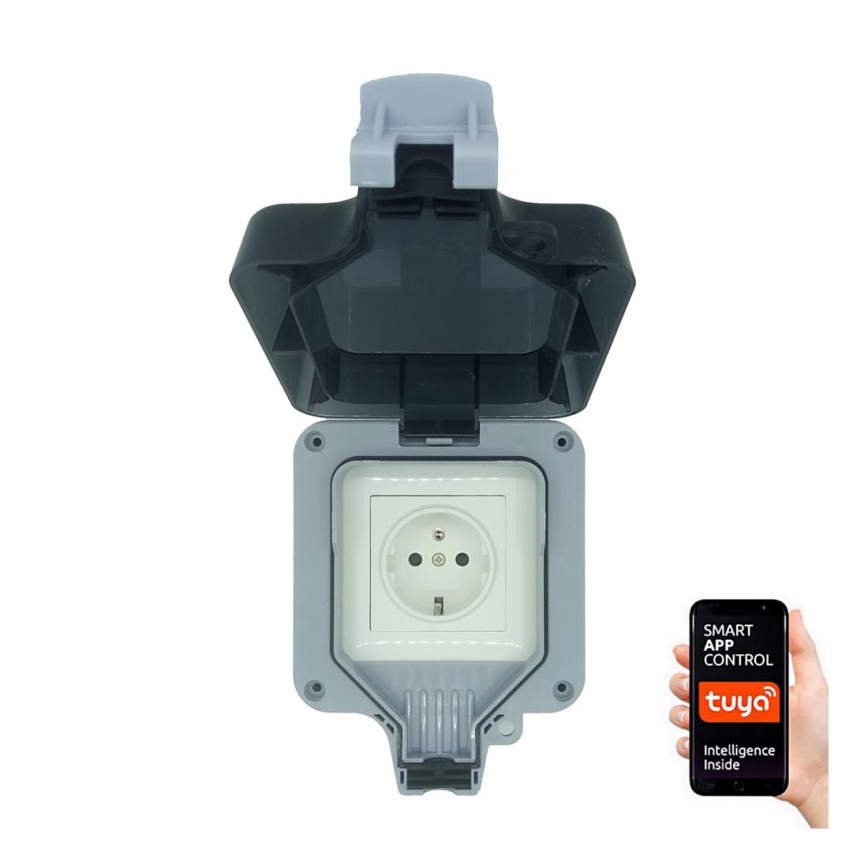 Immax NEO 07708L - Prise d'extérieur NEO LITE Smart 1x230V IP65 Wi-Fi Tuya
