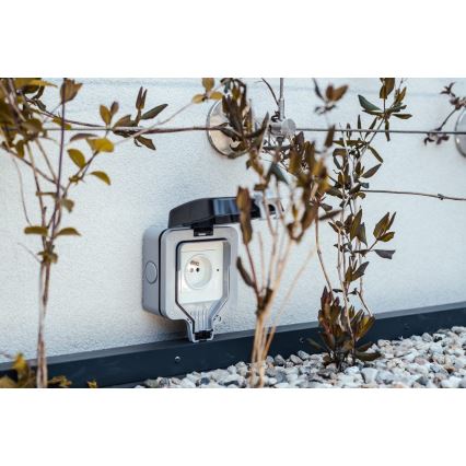 Immax NEO 07708L - Prise d'extérieur NEO LITE Smart 1x230V IP65 Wi-Fi Tuya
