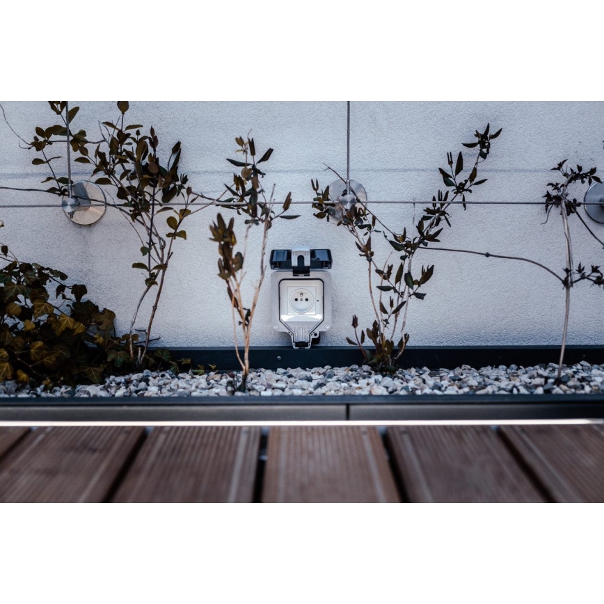 Immax NEO 07708L - Prise d'extérieur NEO LITE Smart 1x230V IP65 Wi-Fi Tuya