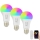 Immax NEO 07712CDO - SET 3x LED RGB+CCT Dimbare lamp E27/9W/230V Wi-Fi Tuya + afstandsbediening