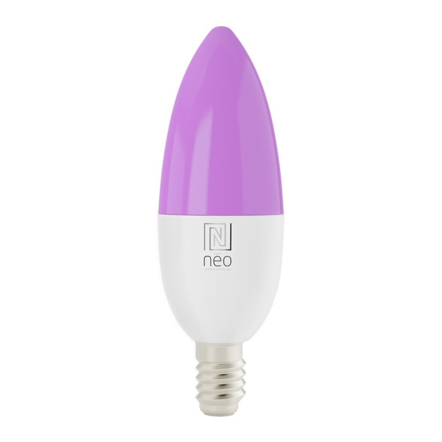 Immax NEO 07716L - LED RGB+CCT Ampoule à intensité variable E14/5,5W/230V 2700K Wi-Fi Tuya