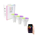 Immax NEO 07724C - SET 3x LED RGB+CCT Dimbare lamp GU10/4,8W/230V 2700K Wi-Fi Tuya