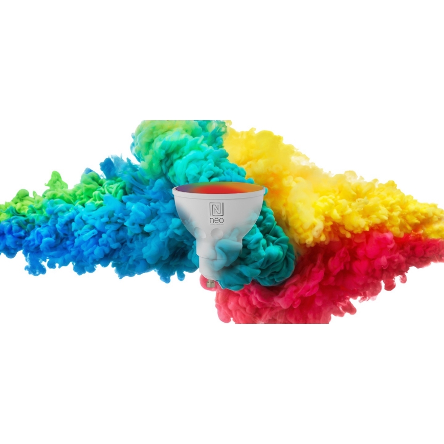 Immax NEO 07724L - LED RGB+CCT Dimbare lamp GU10/4,8W/230V 2700K Wi-Fi Tuya