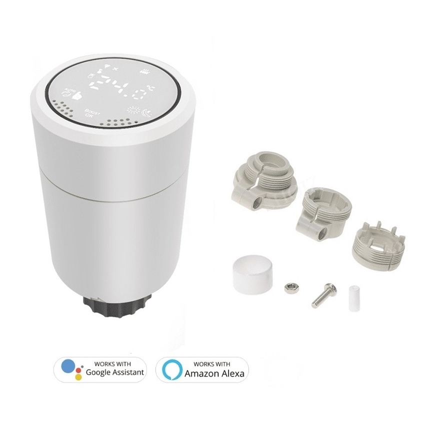 Immax NEO 07732B - SET 2x Thermostaat Kop + BRIDGE PRO v2 2xAA/3V Tuya
