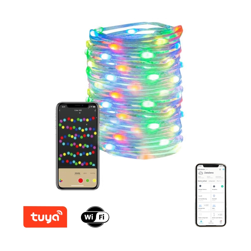 Immax NEO 07736L - Ruban extérieur LED RVB à intensité variable NEO LITE LED/8,4W/230V 16 m IP44 Wi-Fi Tuya