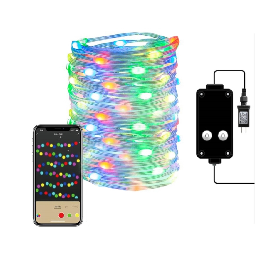 Immax NEO 07736L - Ruban extérieur LED RVB à intensité variable NEO LITE LED/8,4W/230V 16 m IP44 Wi-Fi Tuya