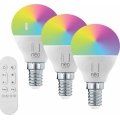 Immax NEO 07745CDO - SET van 3 dimbare RGB+CCT LED-lampen E14/6W/230V Tuya Wi‑Fi + afstandsbediening