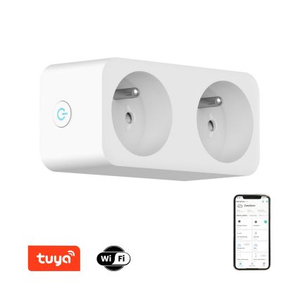 Immax NEO 07751L - Double prise connectée NEO LITE 2x16A/230V Wi-Fi Tuya