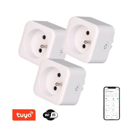 Immax NEO 07762C - SET 3x Prise connectée NEO LITE 3680W/230V/16A Wi-Fi Tuya