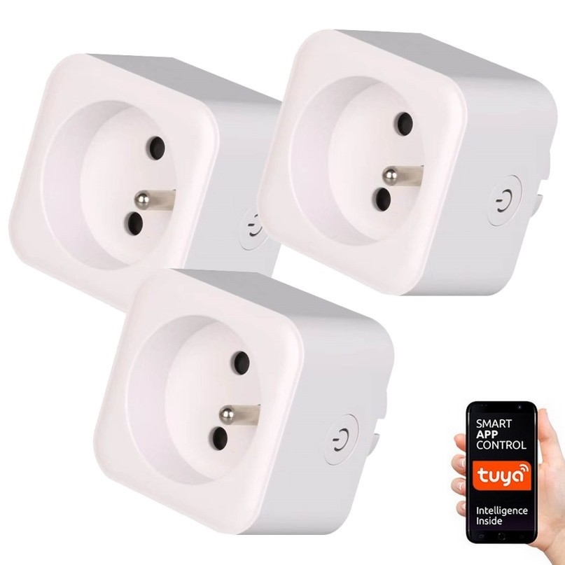 Immax NEO 07762C - SET 3x Slimme stekkerdoos NEO LITE 3680W/230V/16A Wi-Fi Tuya