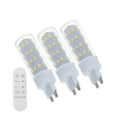 Immax NEO 07763CDO - SET van 3x dimbare LED CCT-lampen G9/4W/230V Wi-Fi Tuya + afstandsbediening