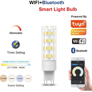 Immax NEO 07763CDO - SET van 3x dimbare LED CCT-lampen G9/4W/230V Wi-Fi Tuya + afstandsbediening
