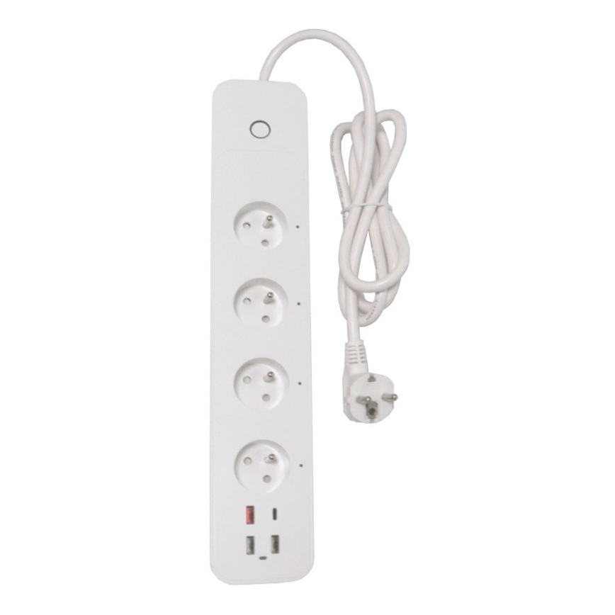 Immax NEO 07771L - Multiprise NEO LITE Smart 4x AC + 3x USB + 1x USB-C Wi-Fi Tuya