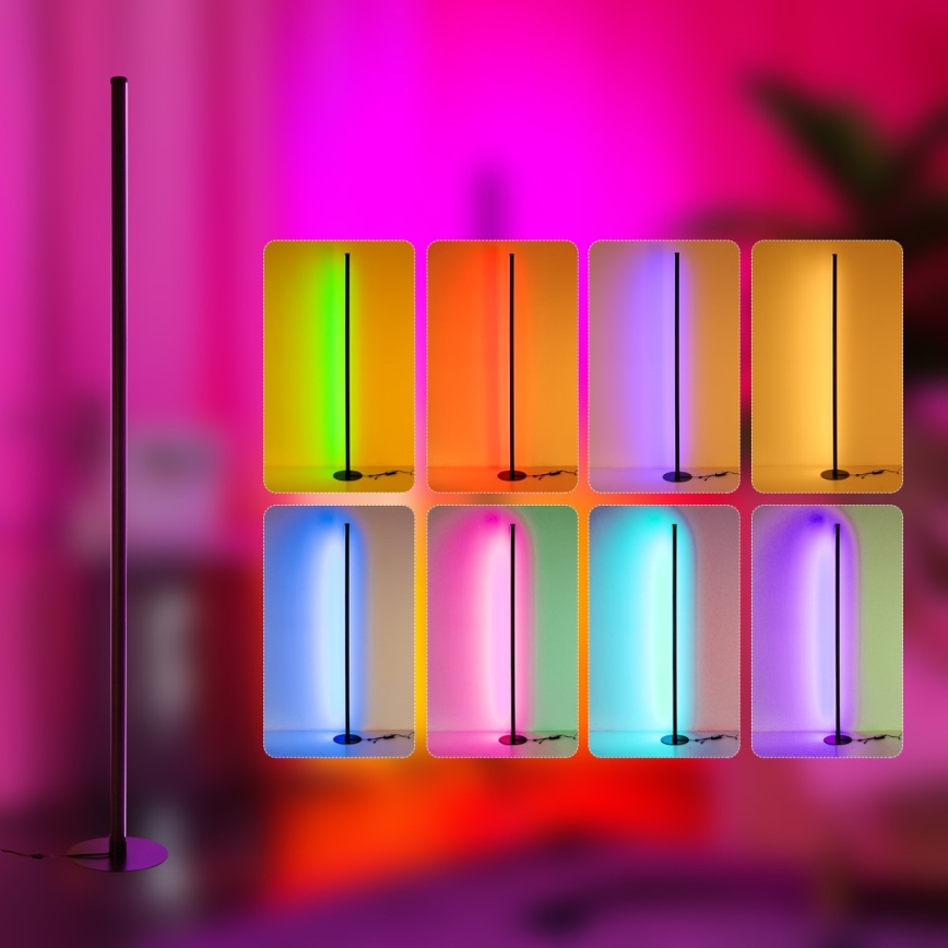 Immax NEO 07776L - RGB LED-dimbare vloerlamp AMBIENTE LED/12W/230V Wi‑Fi Tuya + afstandsbediening