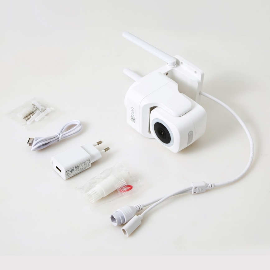 Immax NEO 07793L - Slimme buitencamera met sensor CUBE 4MP 5V IP65 Wi-Fi Tuya
