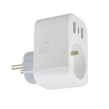 Immax NEO 07799L - Smart stopcontact splitter 16A/230V + 2xUSB+1xUSB C Wi-Fi Tuya