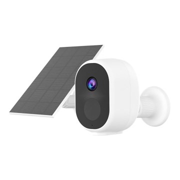 Immax NEO 07802L - Caméra solaire connectée pour l'extérieur avec détecteur BARREL 5000 mAh Wi-Fi Tuya IP65