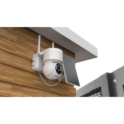 Immax NEO 07803L - Caméra solaire connectée pour l'extérieur avec détecteur SENTRY 6000 mAh Wi-Fi Tuya IP65